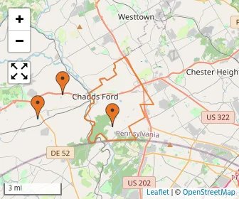 Area schools map